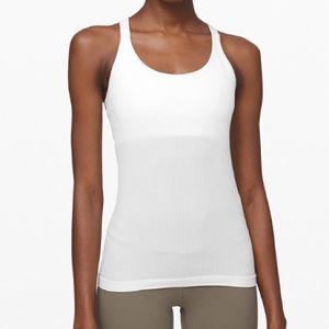 White Lululemon Ebb To Street Tank Top